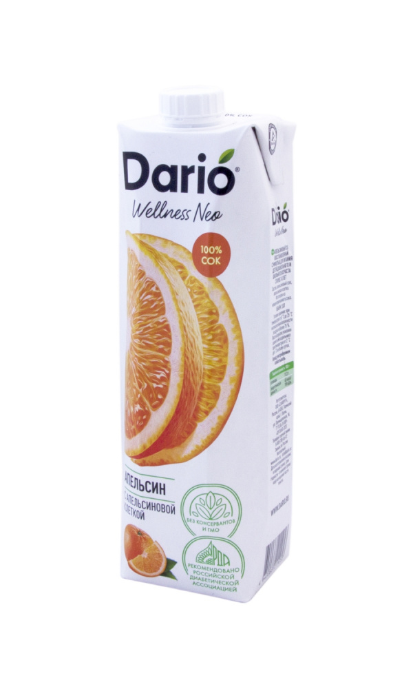 Дарио Велнес НЕО 1л*6 сок Апельсин