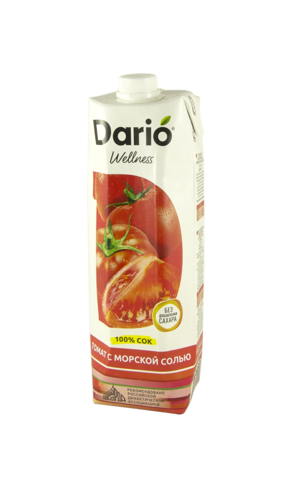 Дарио Велнес 0,95л*6 сок Томатный восстанов.с морской солью и мякотью