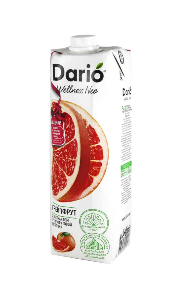 Дарио Велнес НЕО 0,95л*6 нектар Грейпфрутовый